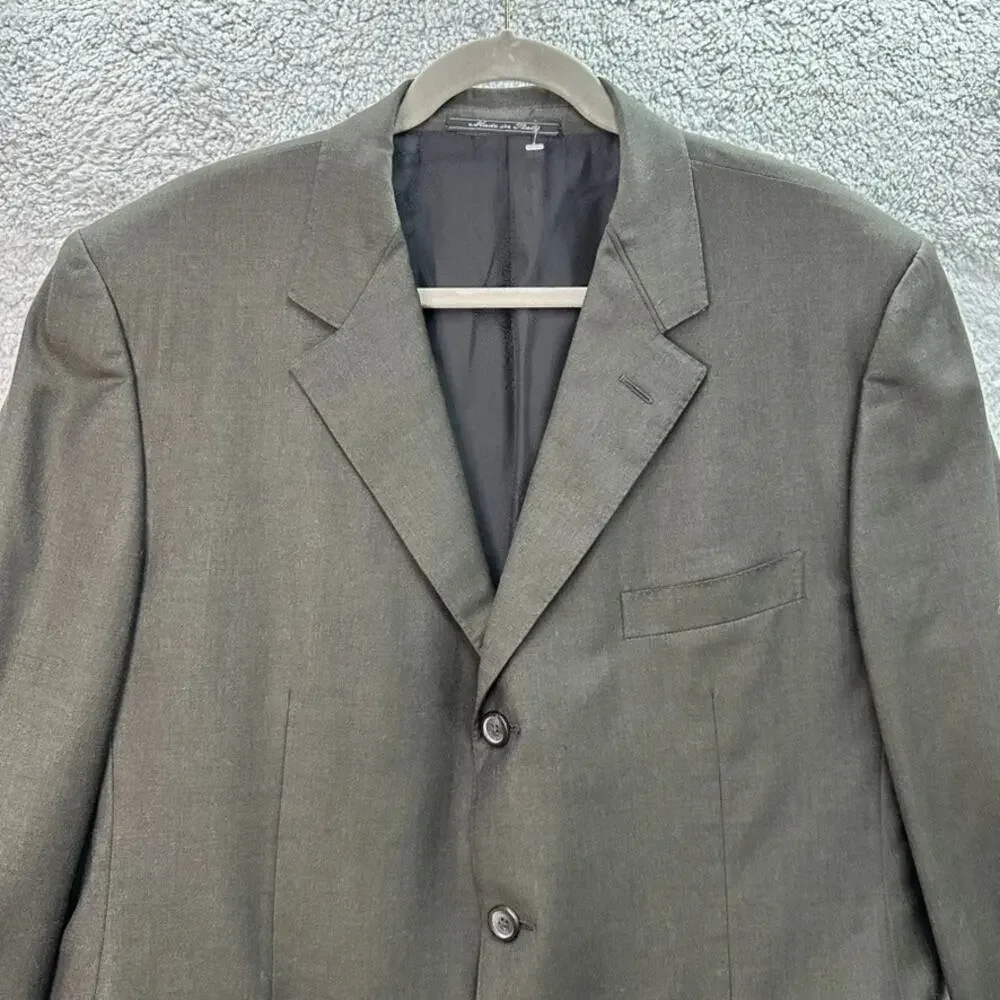 Gianni Versace Couture Men's Size ?? 3-Button Blazer Olive Green Business Flaw